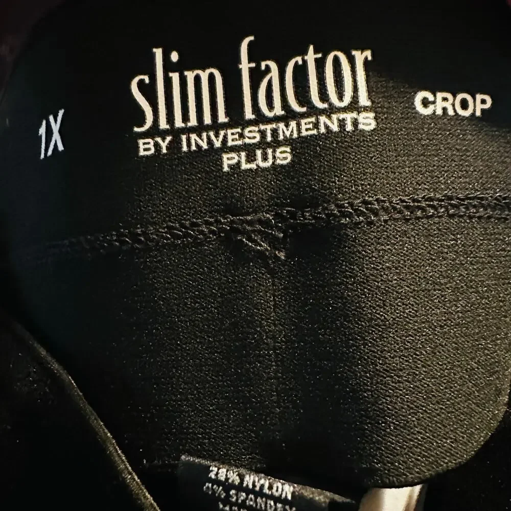 Slim Factor Investments Plus Crop Patterned Jeggings - Picture 3 of 4